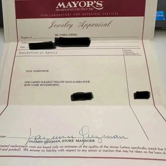 BVLGARI SZ 7 18K Gold Ring B Zero1 - Picture 14 of 14